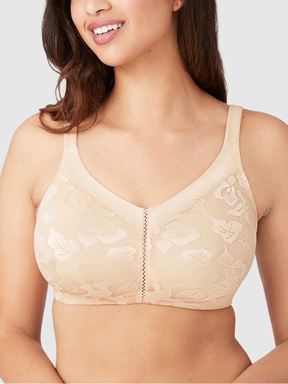 Wacoal Awareness Seamless Wire Free Full Figure Soft Cup Bra 85276 Beige 38C